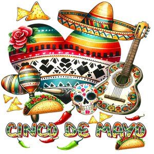 FULL COLOR WOODEN ENGRAVING SOUVENIRS CINCO DE MAYO COD/ALOVA391